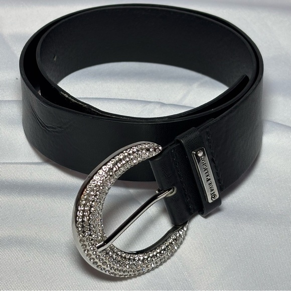 TRUE RELIGION Women’s Crystal Black Belt Size S/M - Picture 1 of 11